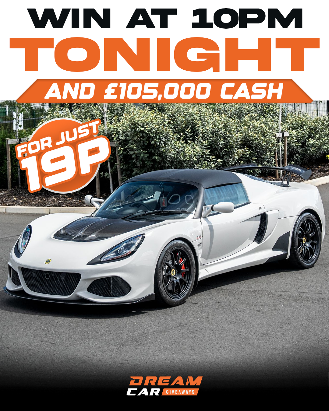Dream Car Giveaways Facebook ad