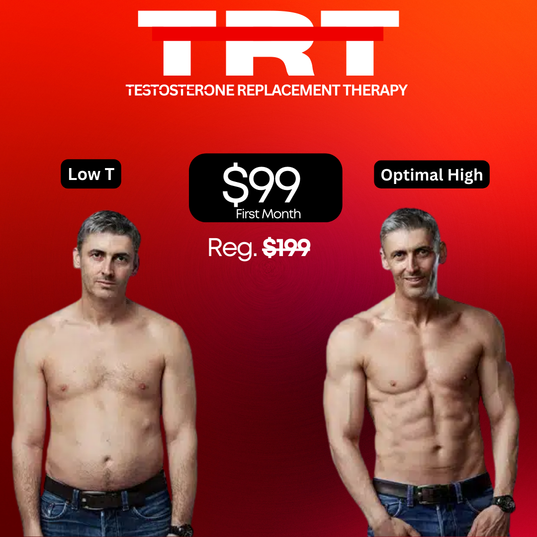 Clevir Health Facebook ad: TRT for $99!