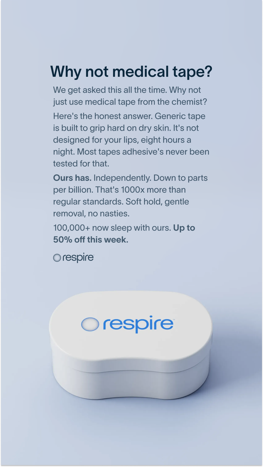 Try Respire Facebook ad