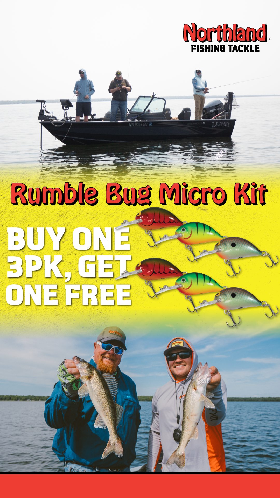 Northland Fishing Tackle Facebook ad from Mar 26, 2026