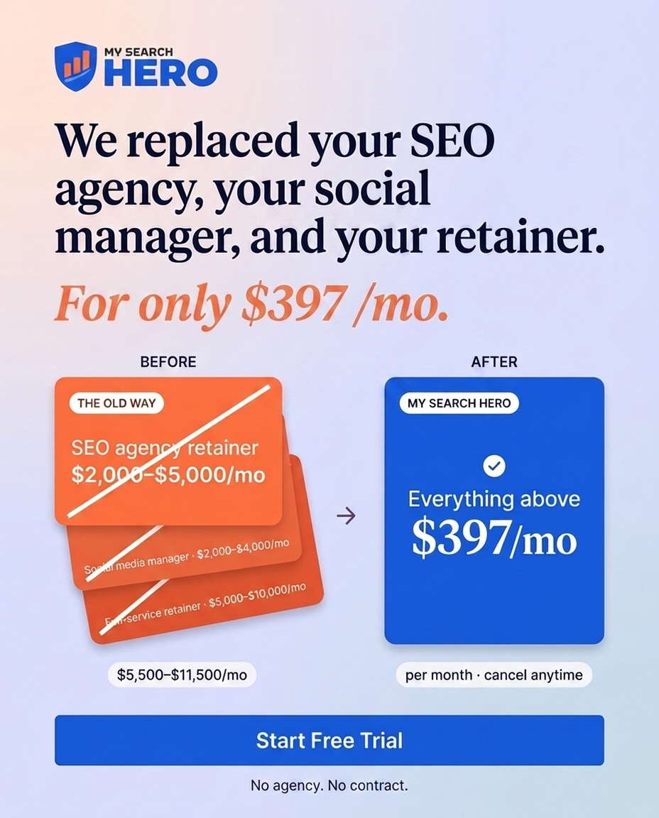 My Search Hero Facebook ad