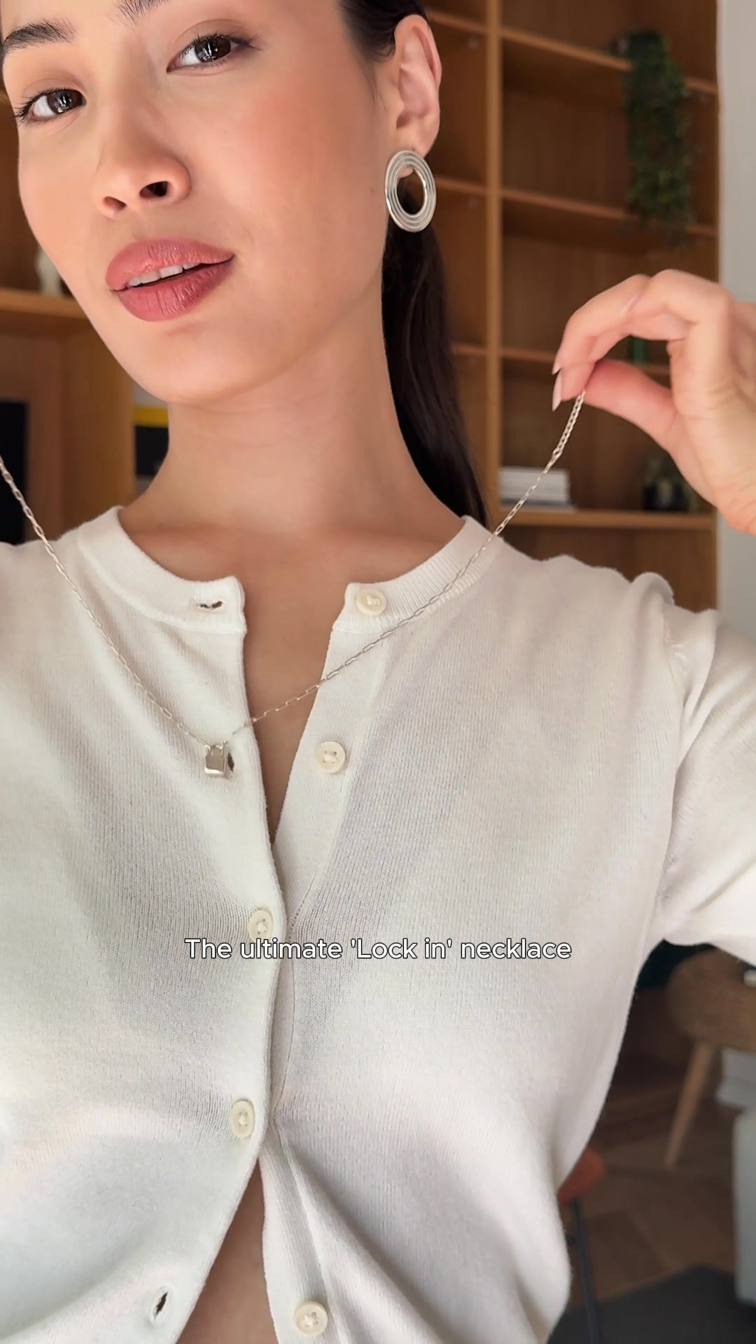 Oak and Luna Facebook ad: Our #1 Best-Selling Lock Necklace.