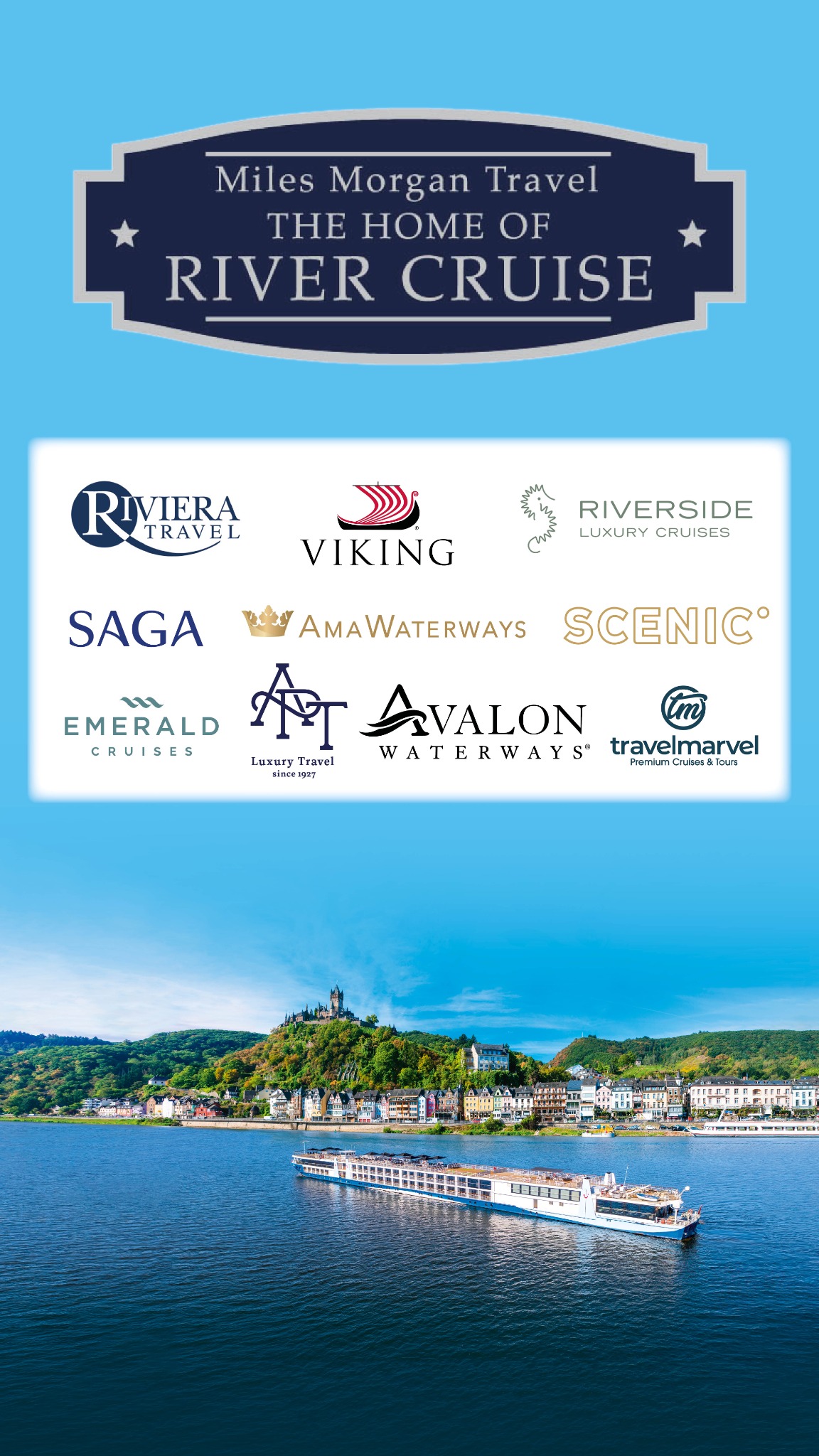 Miles Morgan Travel Facebook ad: The Home of River Cruises