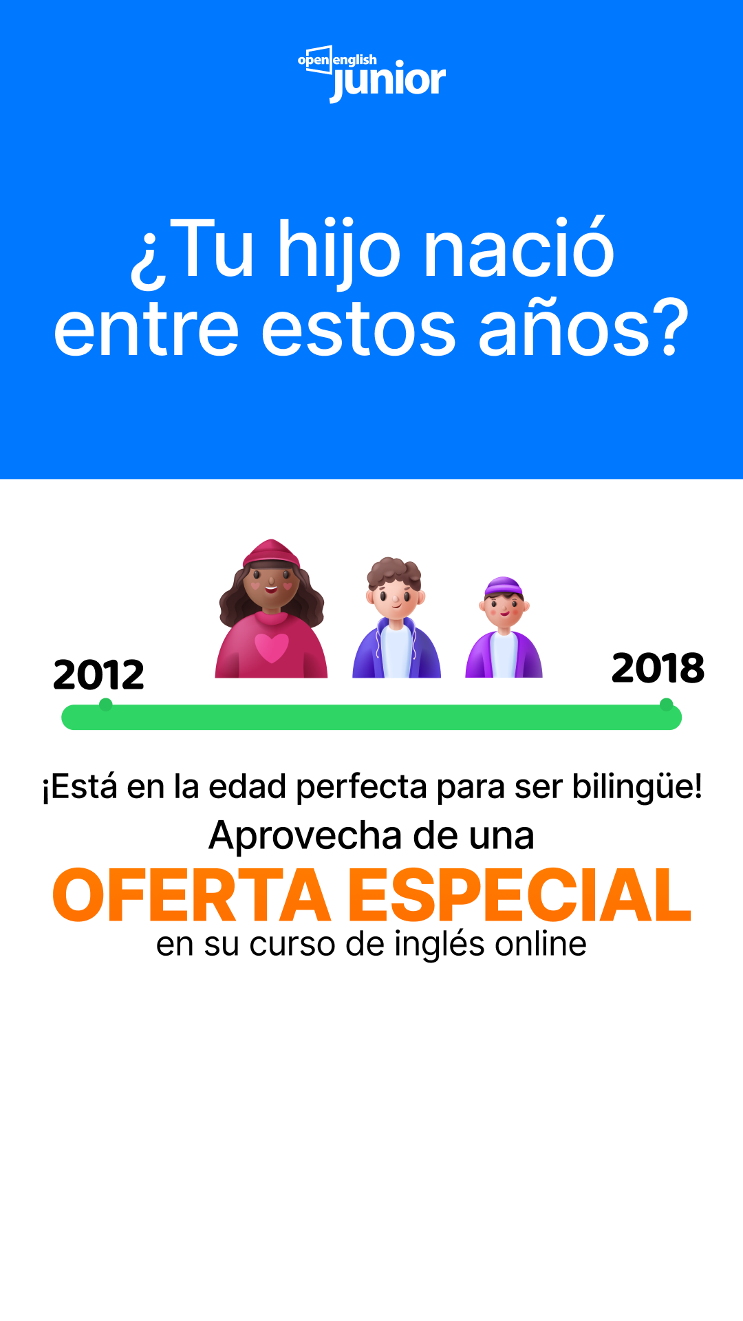 Open English Junior Facebook ad