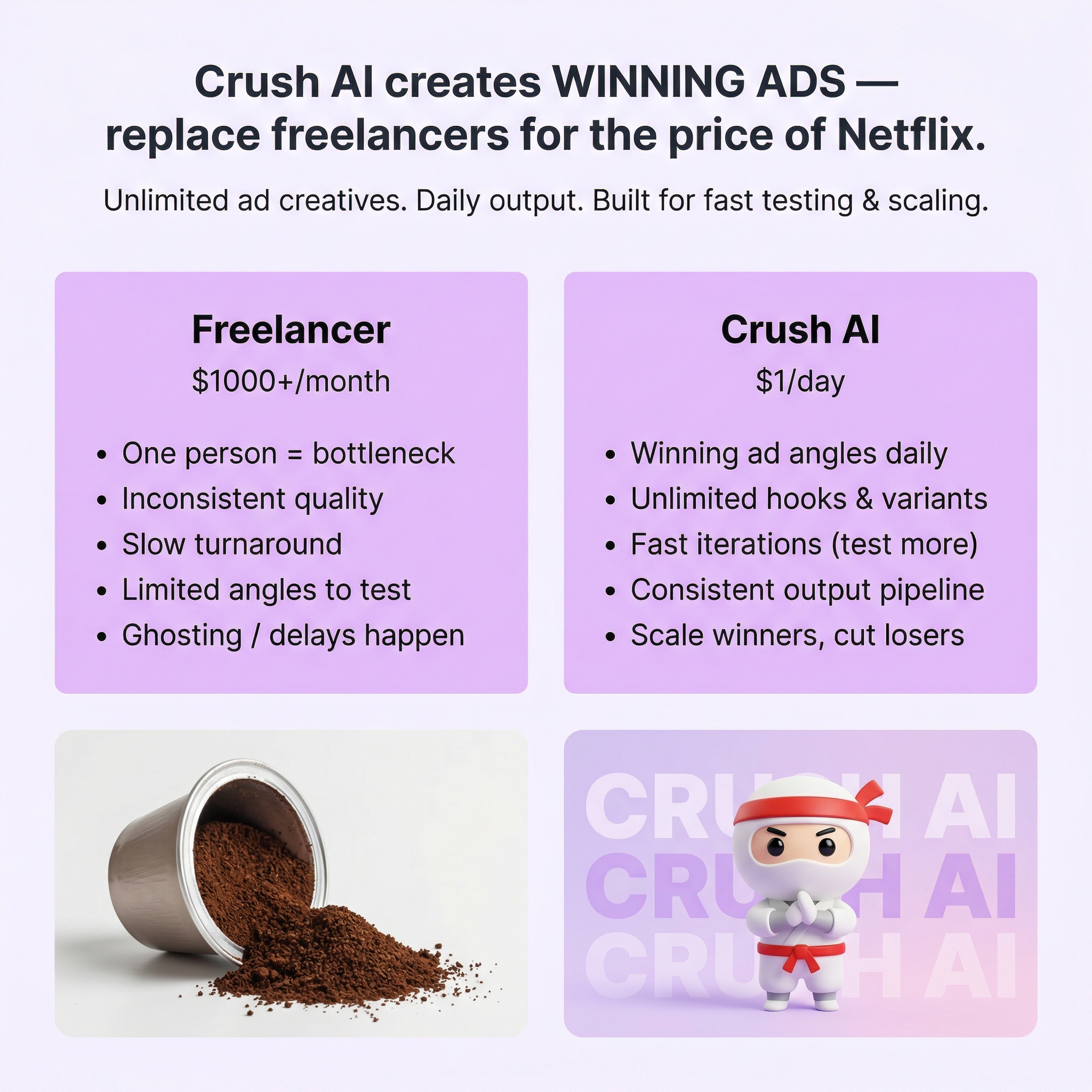 trycrush.ai Facebook ad