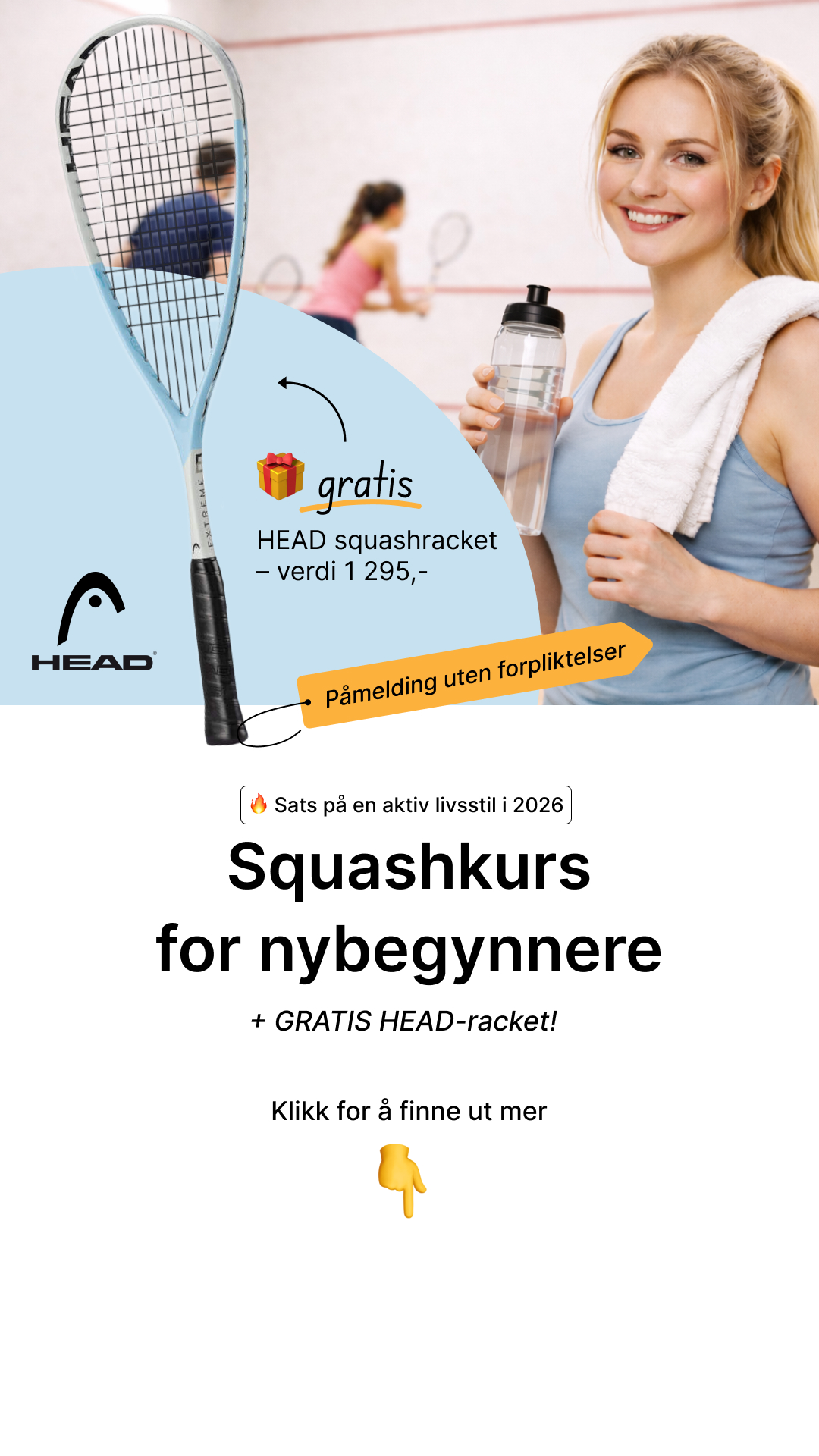 SQF.no - Squash & Fitness Facebook ad