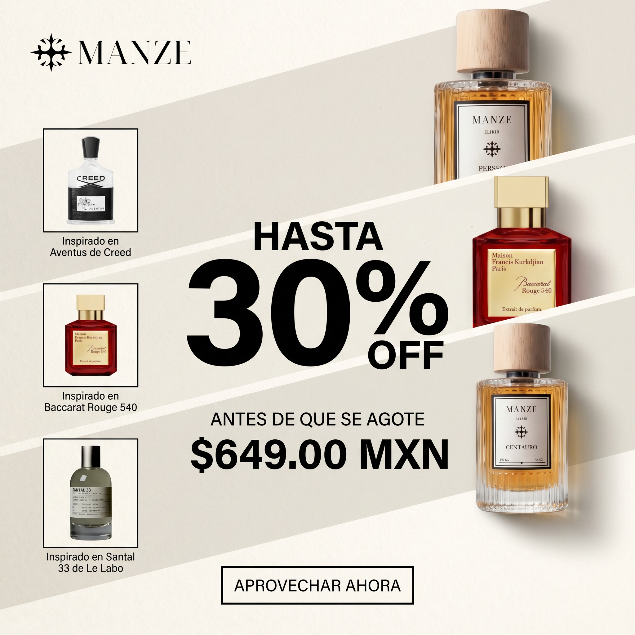 Manze Perfumes Facebook ad