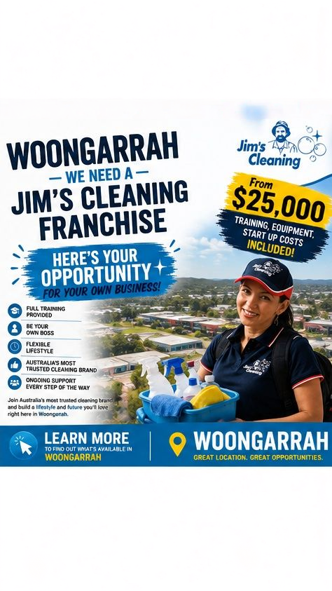 Jim's Cleaning Central Coast Facebook ad: Ever thought about running your own business?
