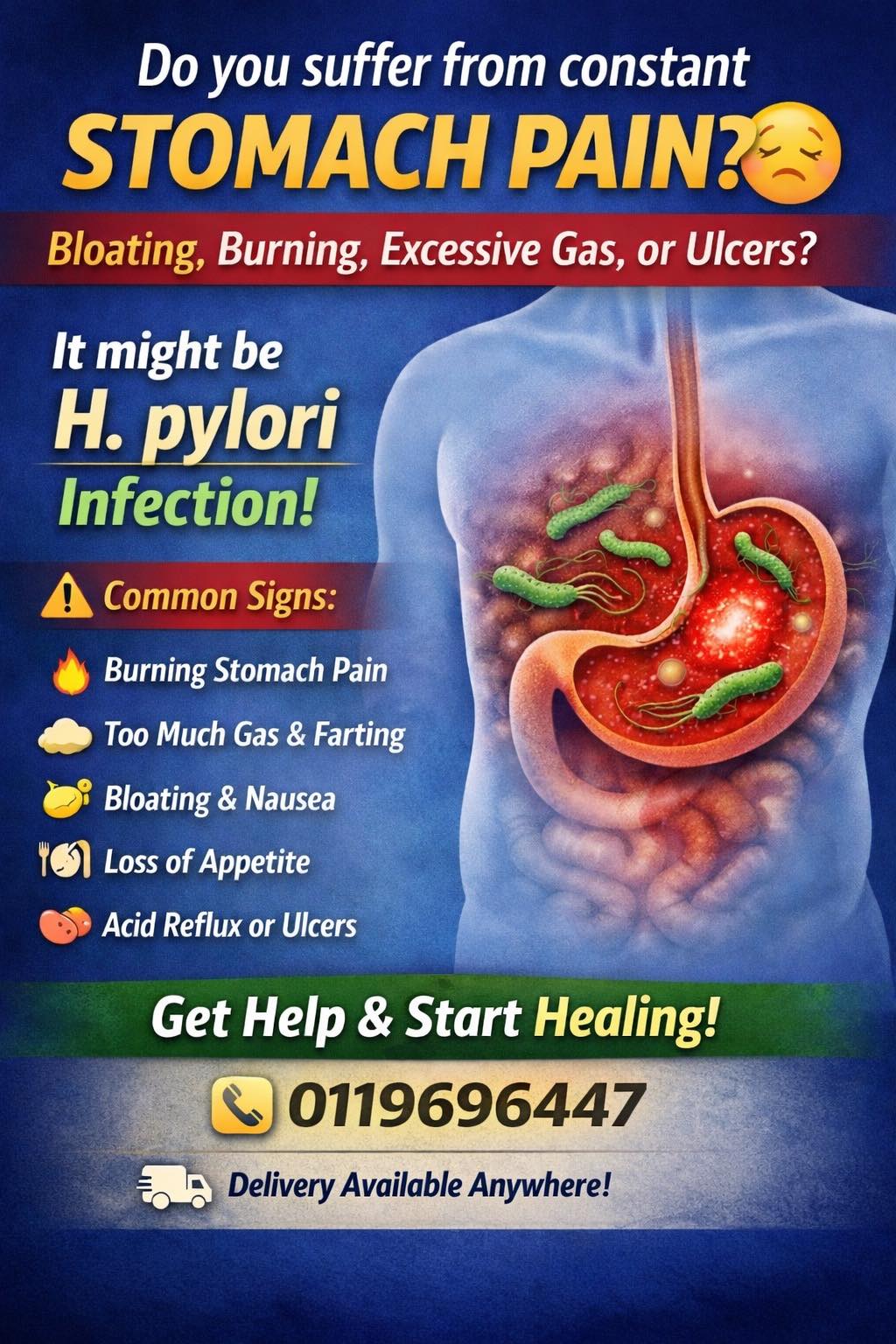 Better Life Health Facebook ad: healing stomach ulcers