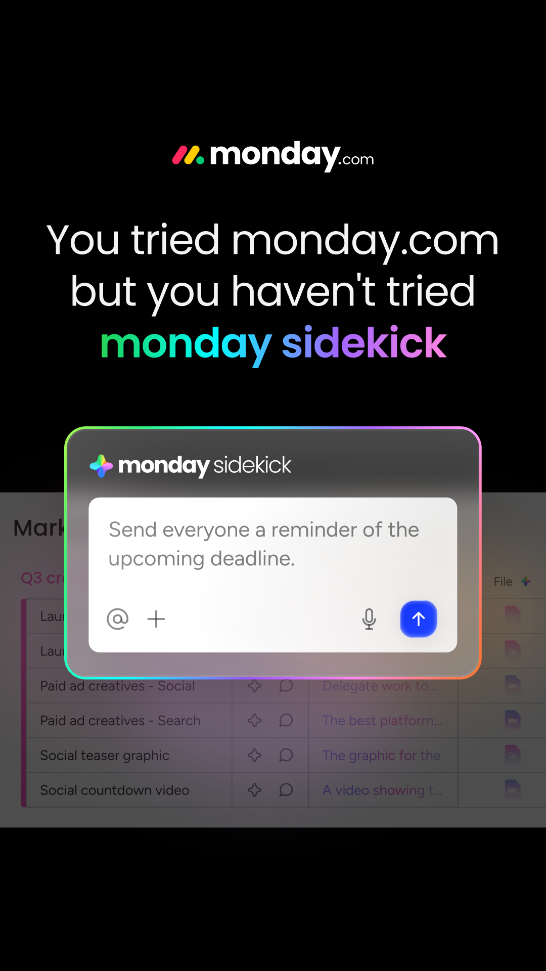 monday.com Facebook ad