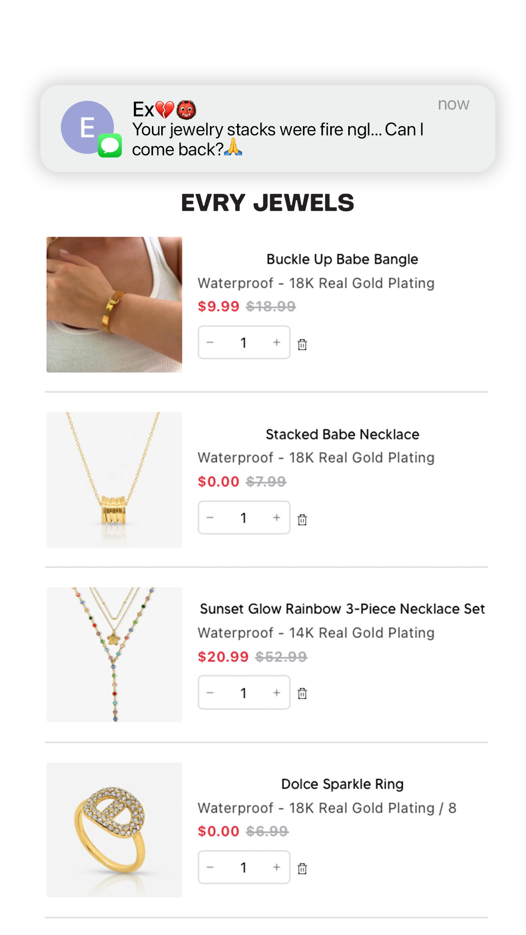 evryjewels Facebook ad