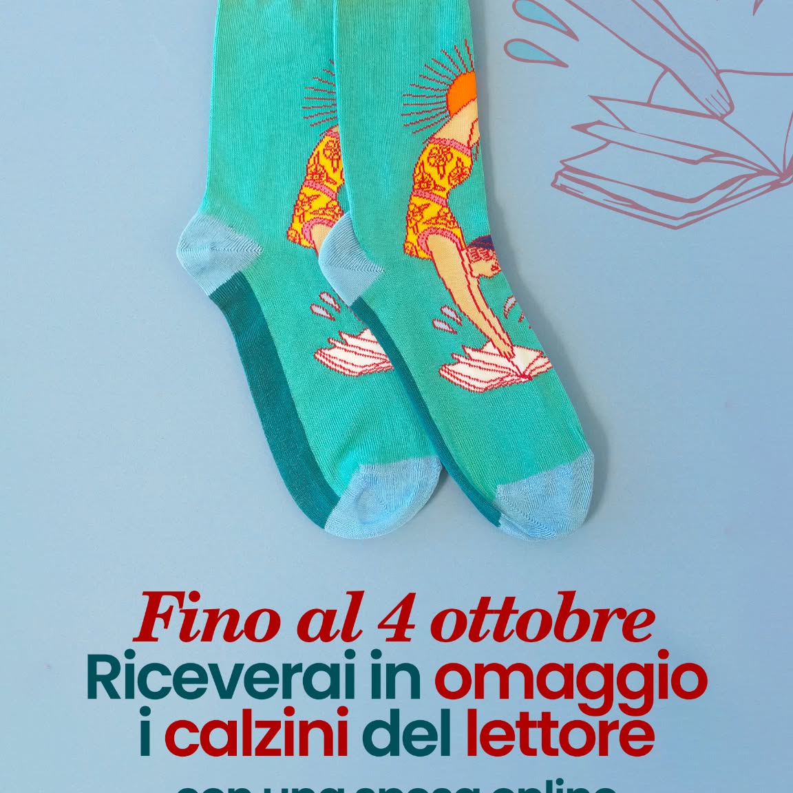 Feltrinelli Librerie Facebook ad: I calzini del lettore