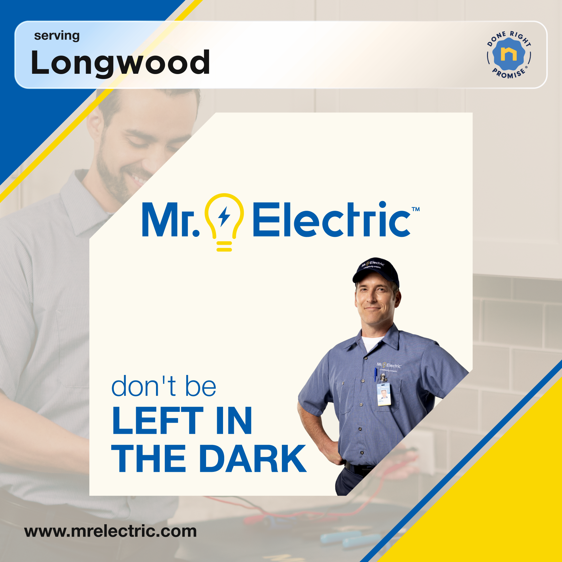 Mr Electric of Winter Park Facebook ad: Mr. Electric Does It Right