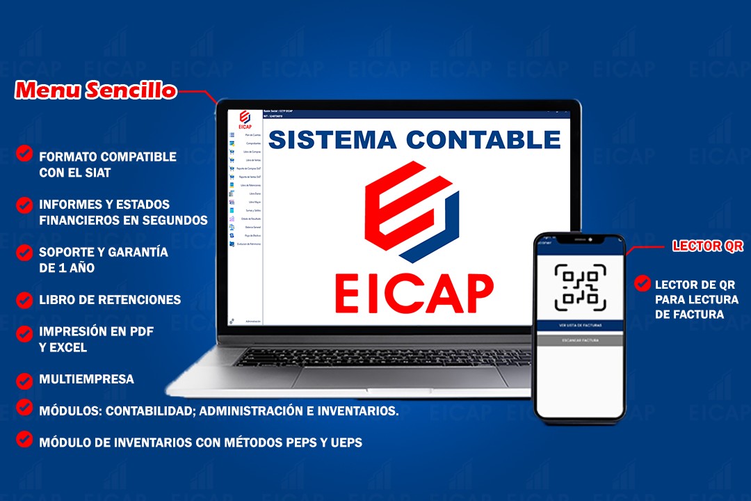 EICAP Escuela de Capacitación para Emprendedores Facebook ad: Con nuestro SISTEMA CONTABLE EICAP V3 COMPATIBLE CON…