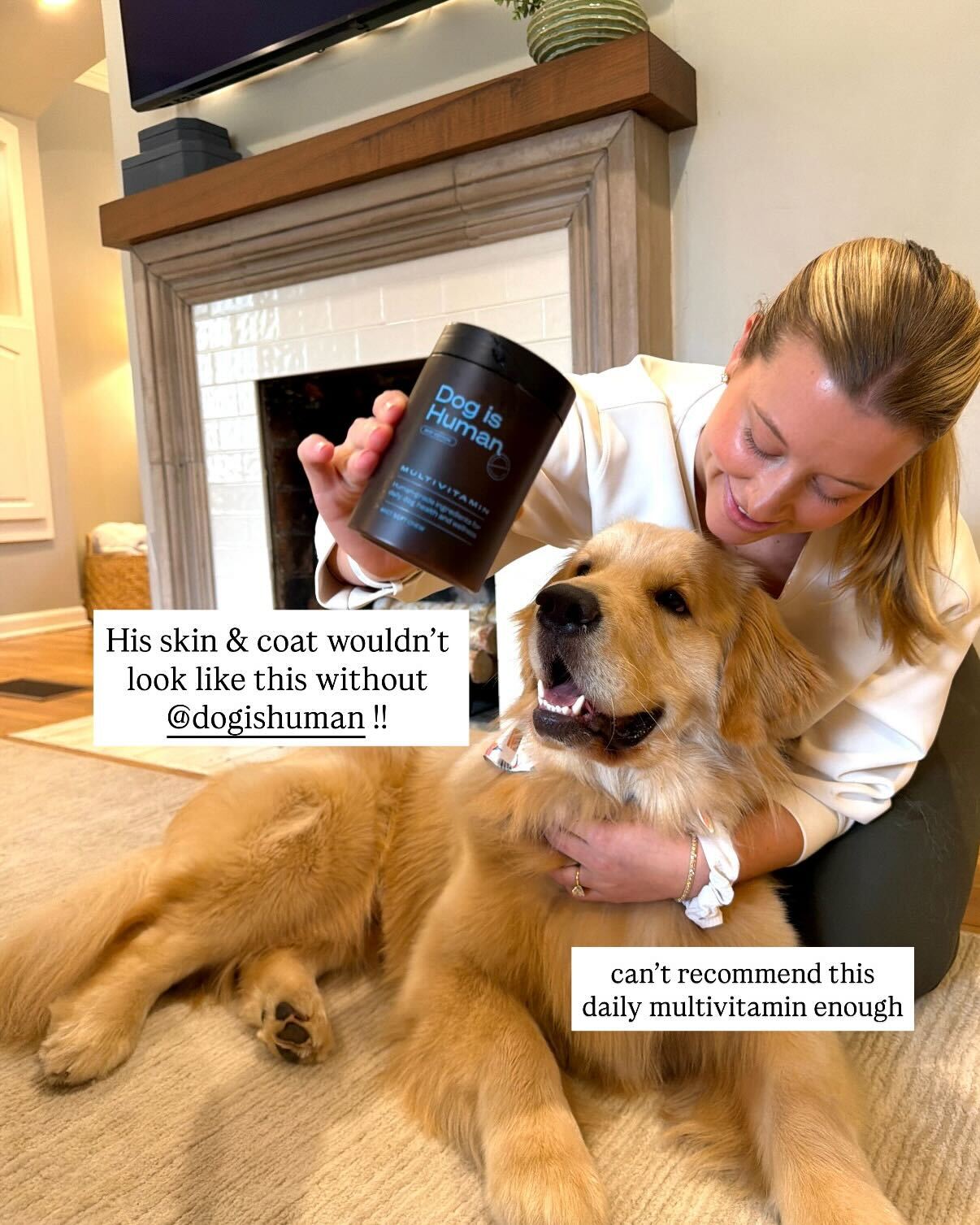 Harvey & Lindsey Facebook ad: Daily Dog Multivitamin, Real Results