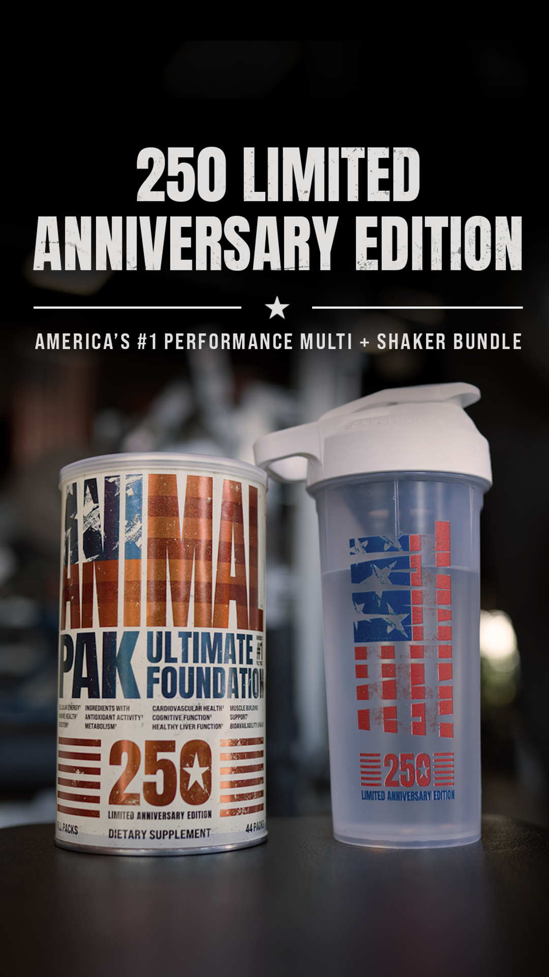 The Official Animal Pak page Facebook ad