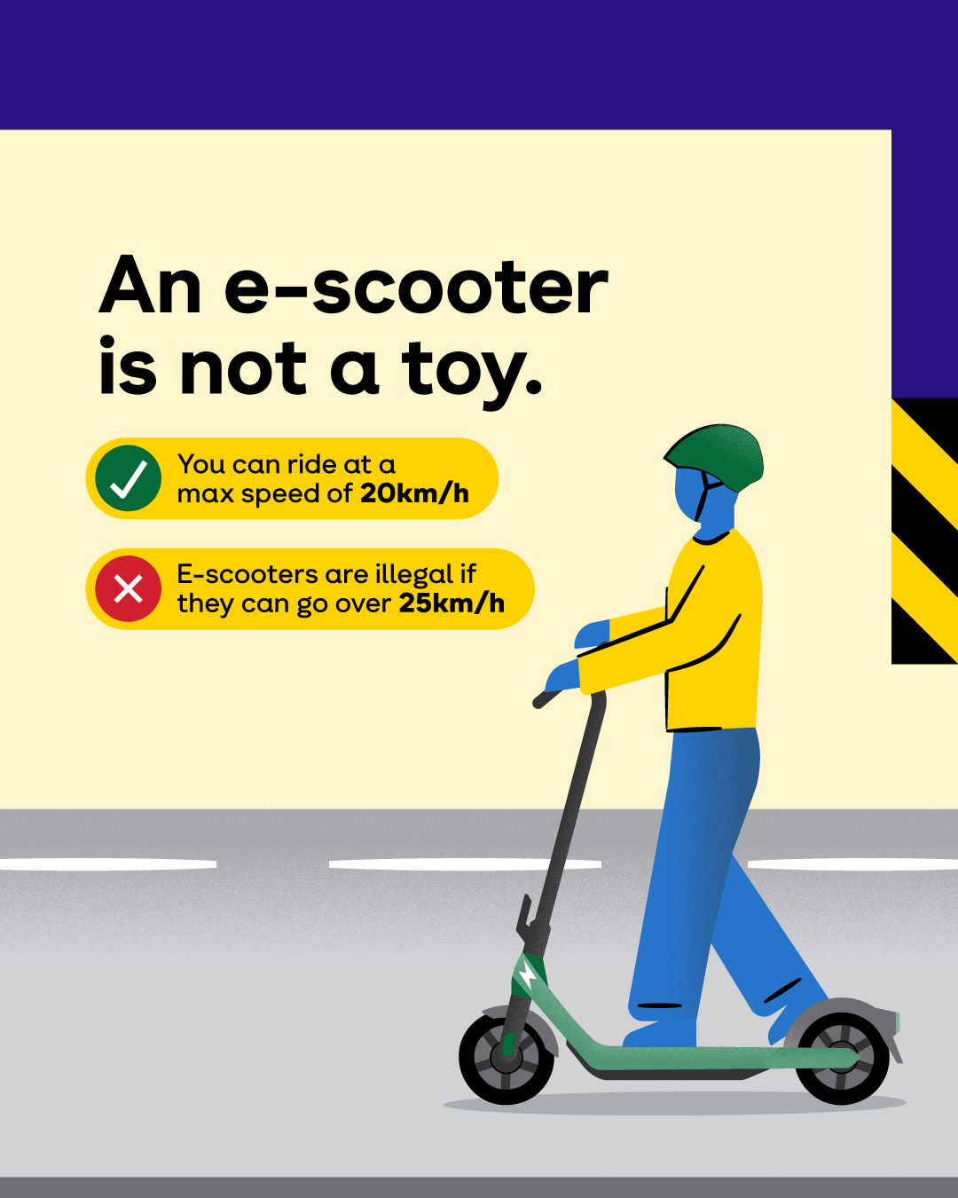 Transport Victoria Facebook ad: Respect the rules.