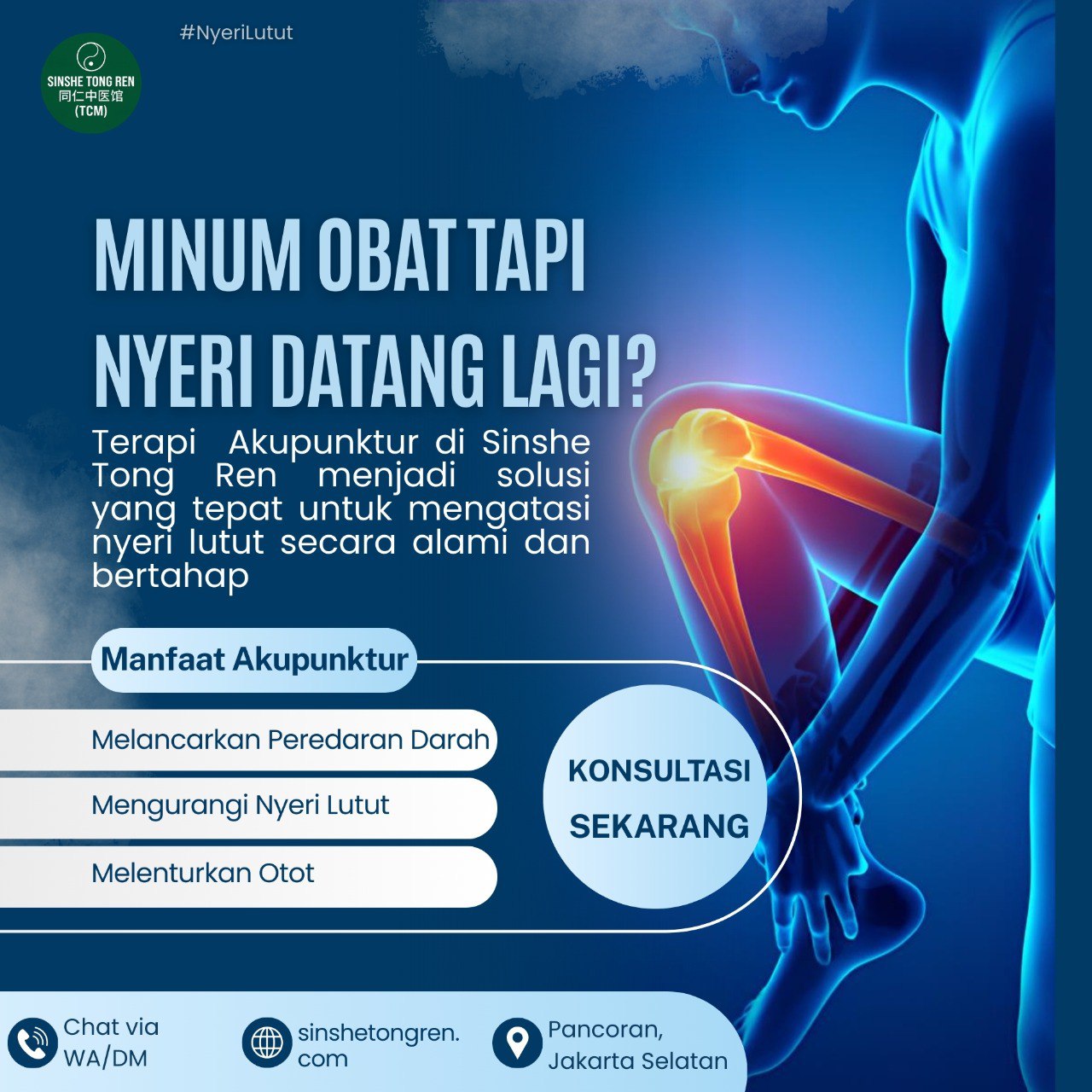 Tong Ren Traditional Chinese Medicine Facebook ad: Nyeri Lutut Kambuh Terus?