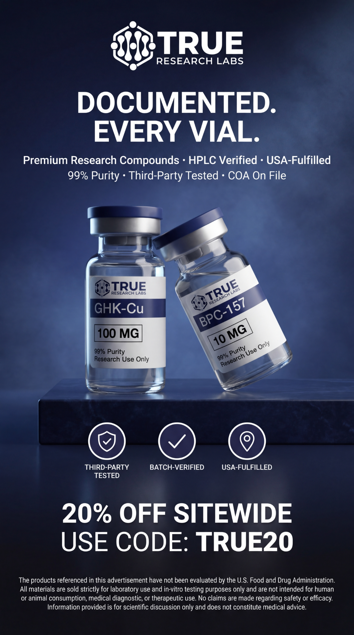 True Research Labs Facebook ad from May 14, 2026