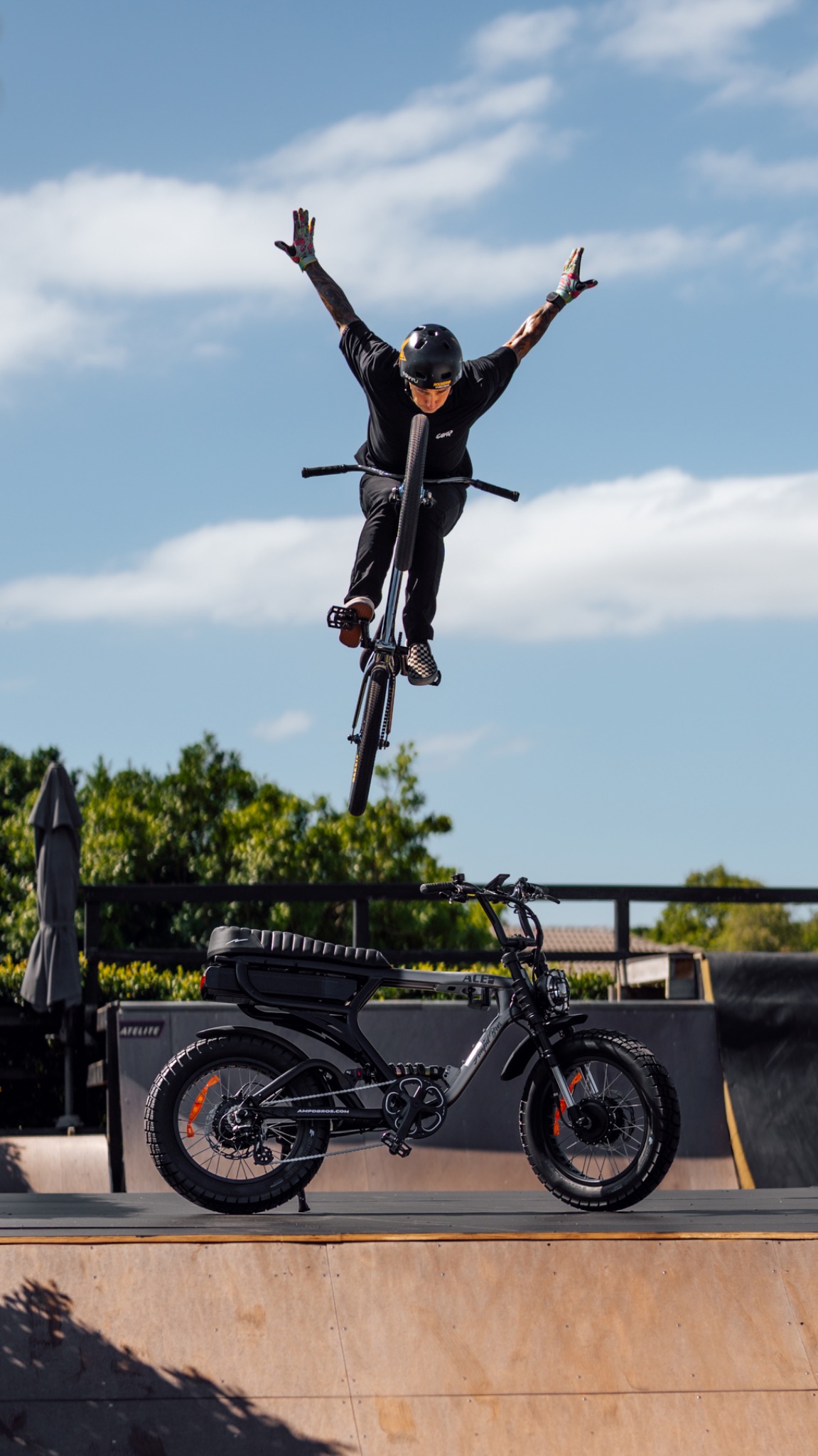 Ampd Bros Electric Bikes Facebook ad from Feb 11, 2026