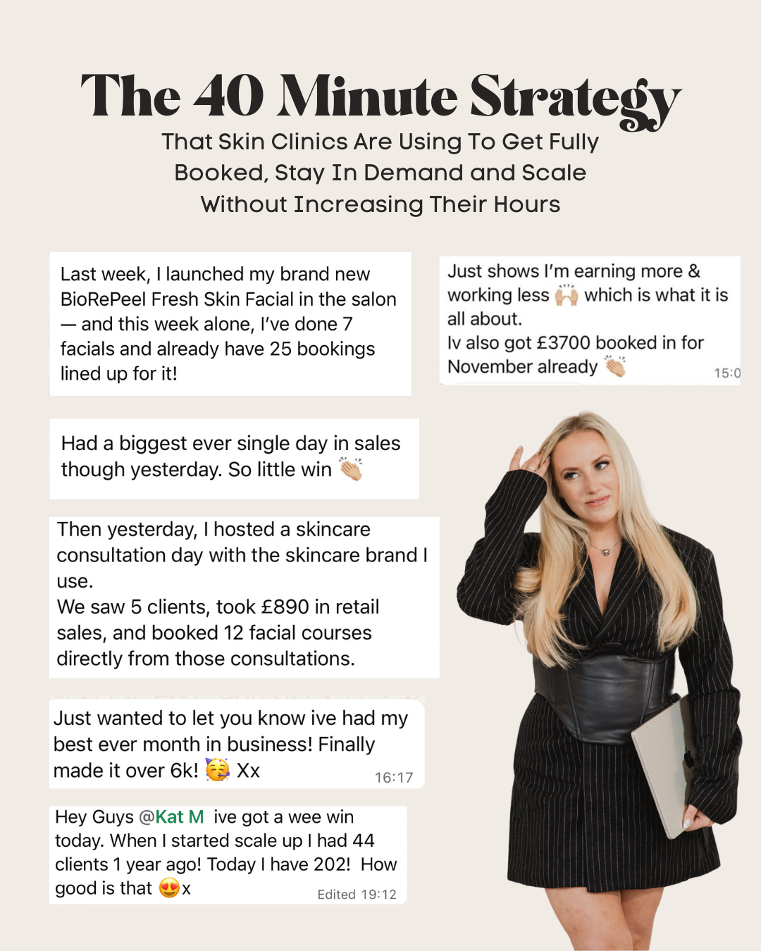 Kat Martin Ltd Facebook ad: Free Training For Skin Clinics