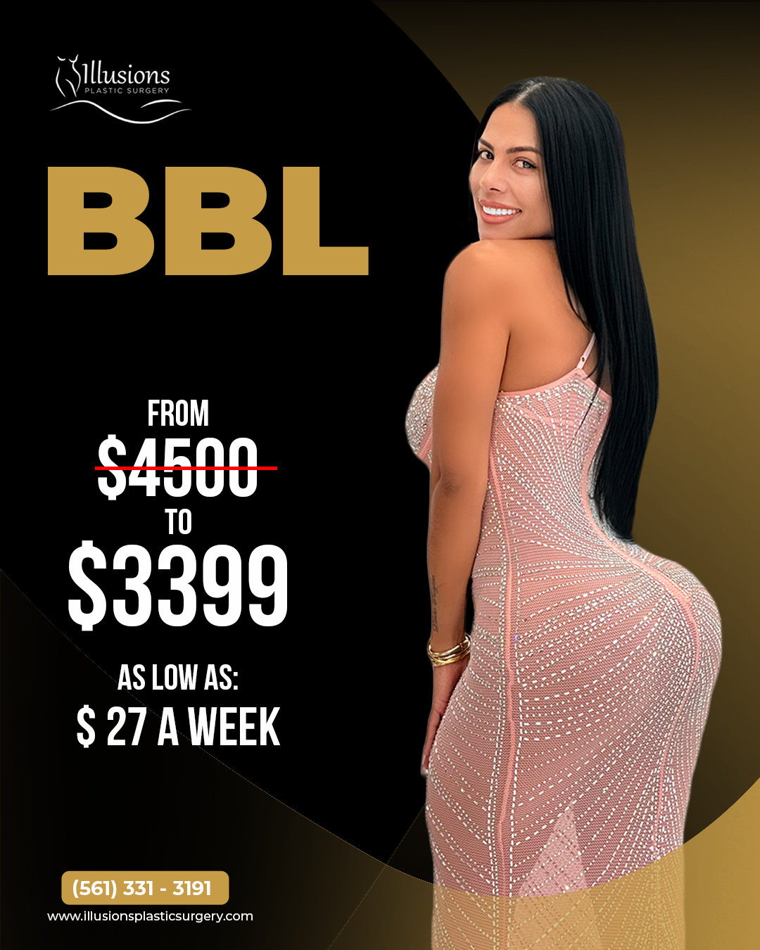 Illusions Plastic Surgery Facebook ad: Enter a universe where confidence thrives and…