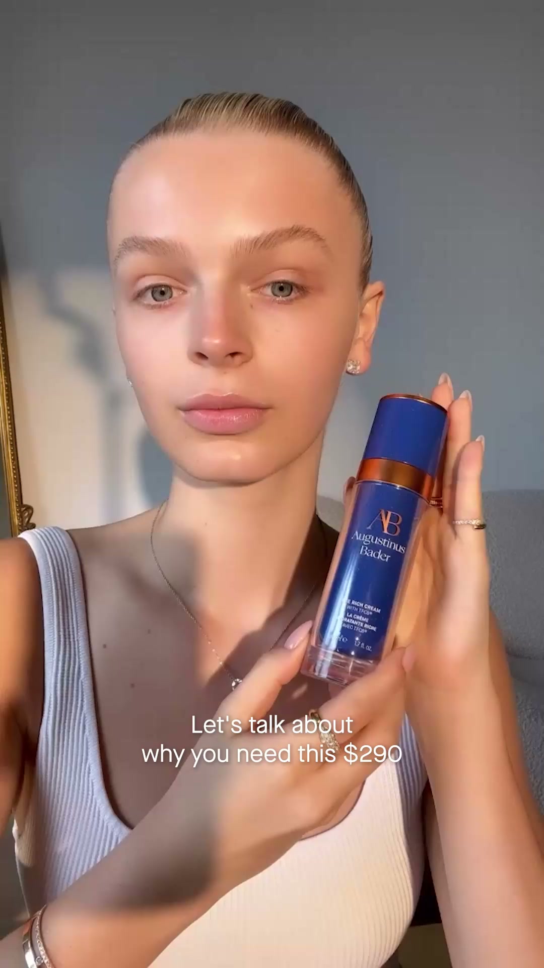 Augustinus Bader Facebook ad: Multi award-winning moisturizer