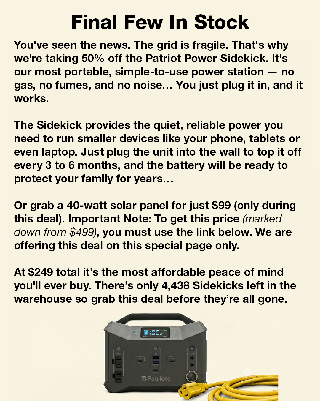 4Patriots Facebook ad