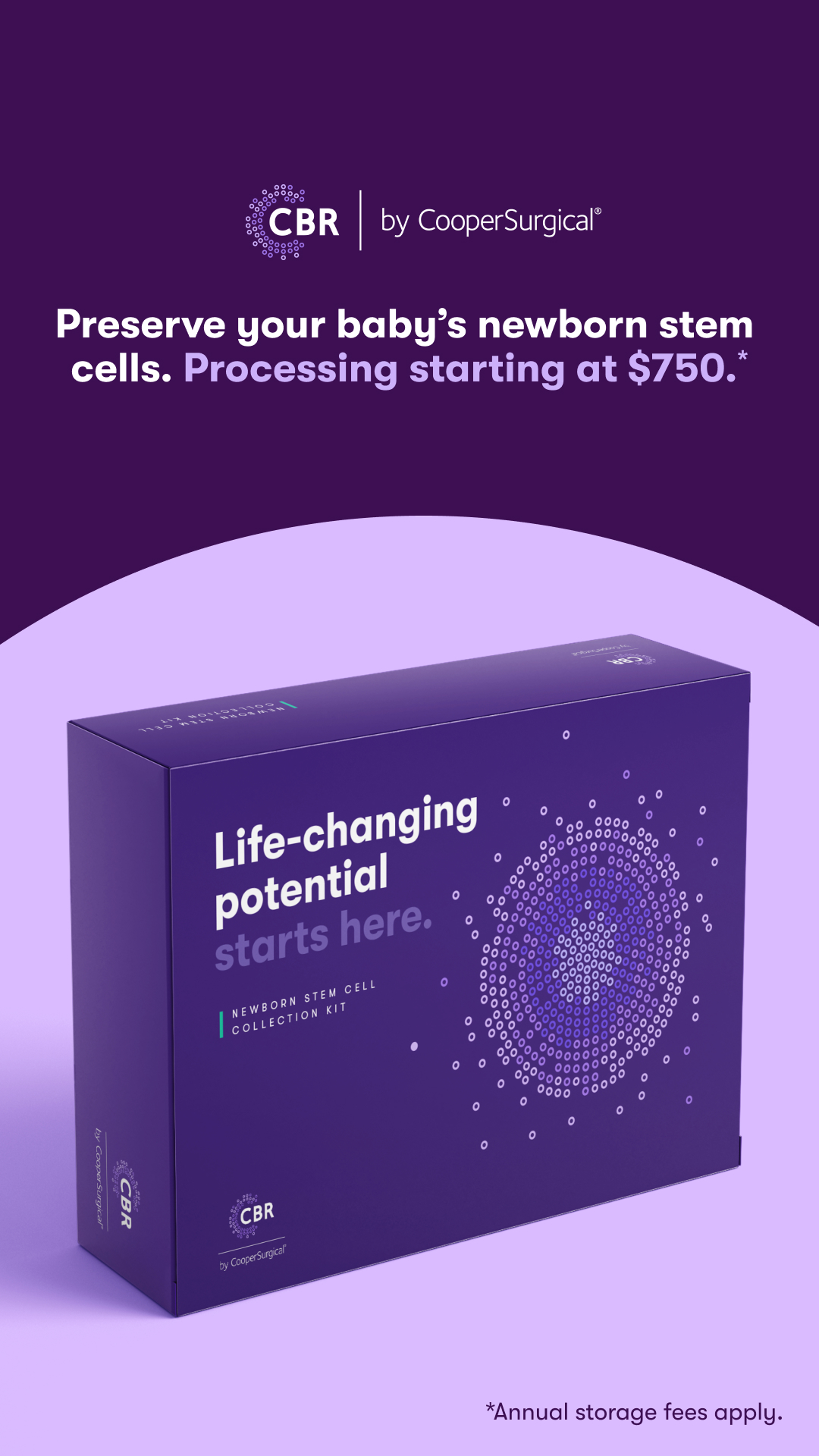 Cord Blood Registry Facebook ad