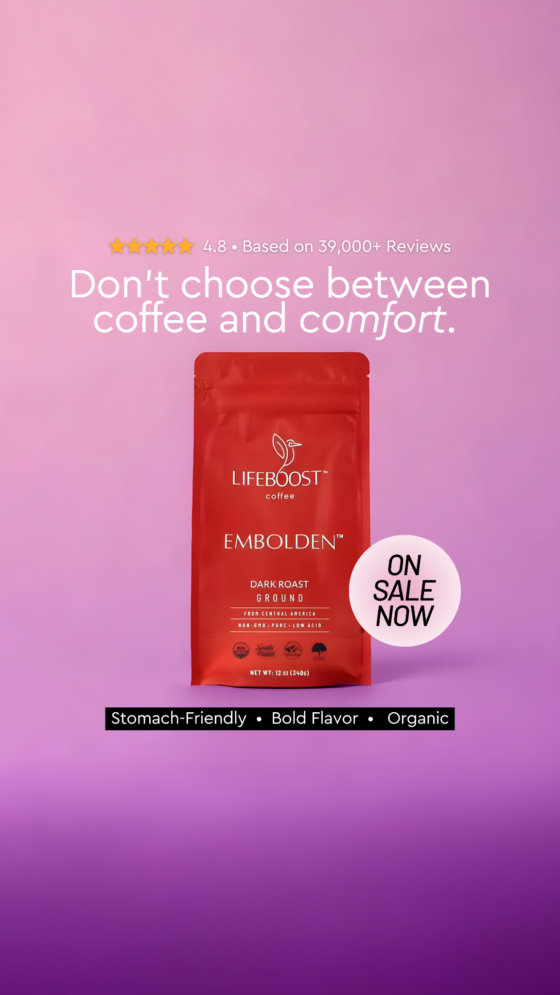 Lifeboost Coffee Facebook ad