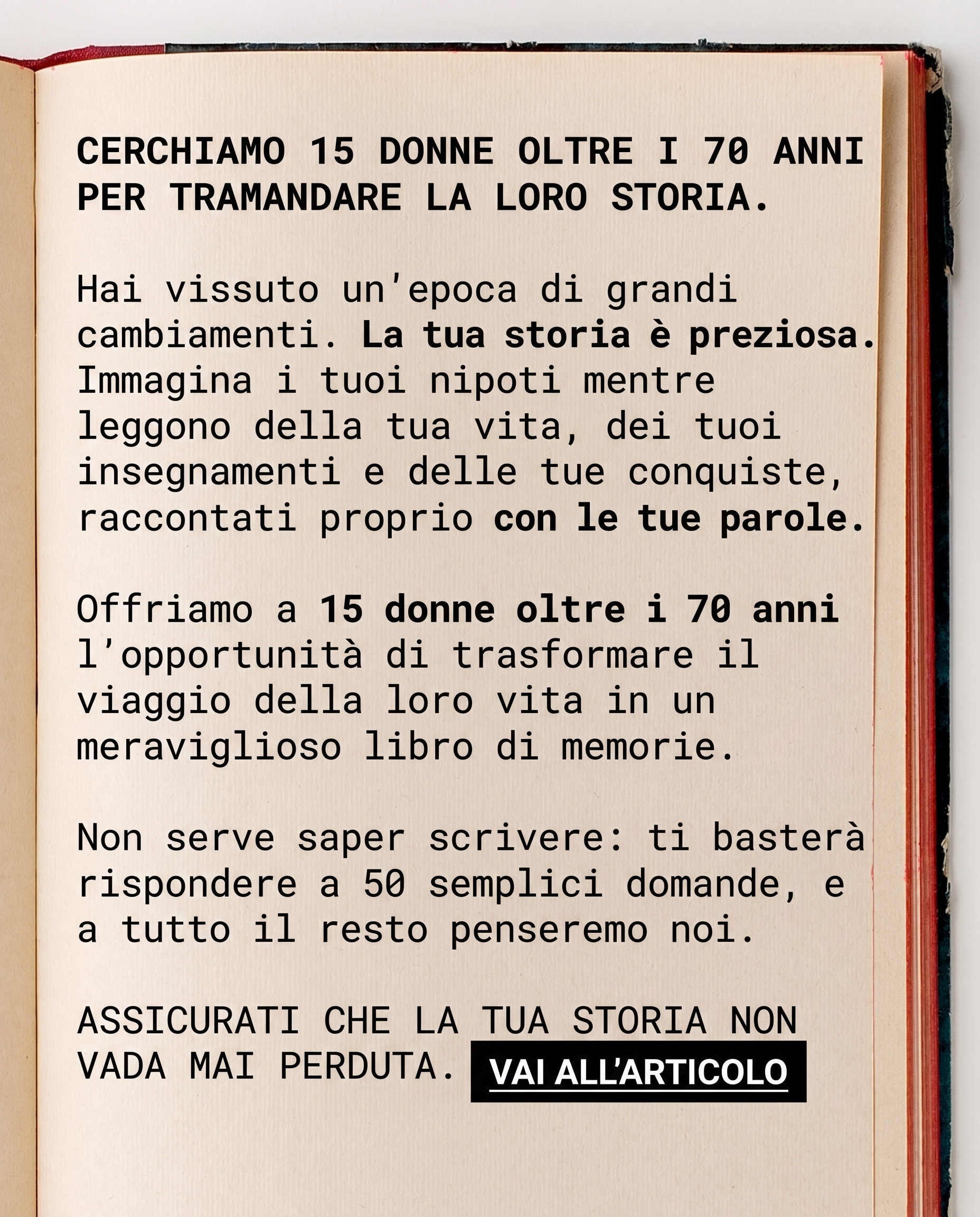 Memowrite Facebook ad