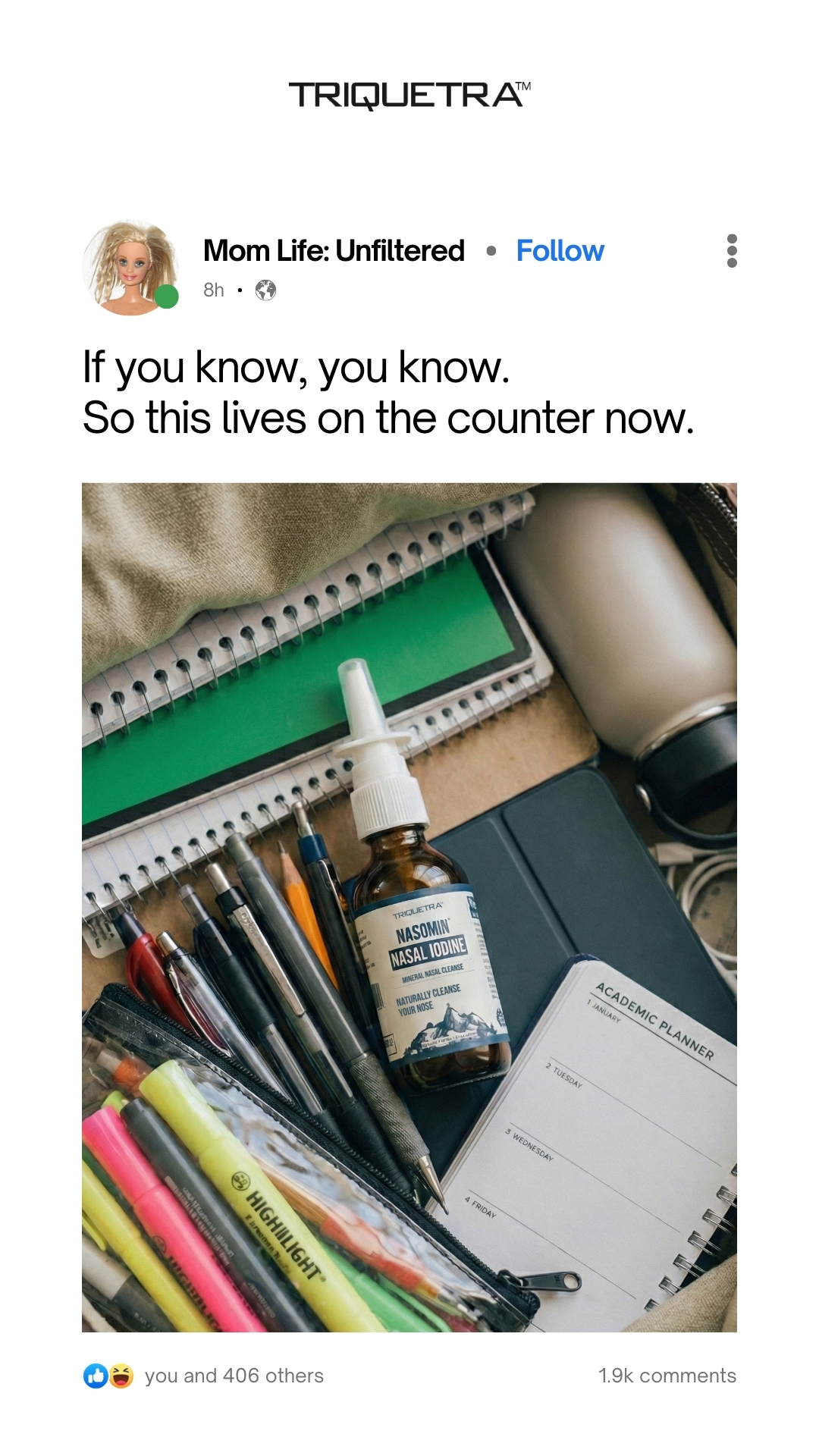 Triquetra Health Facebook ad