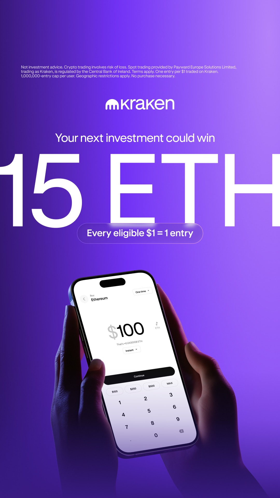 Kraken Digital Asset Exchange Facebook ad