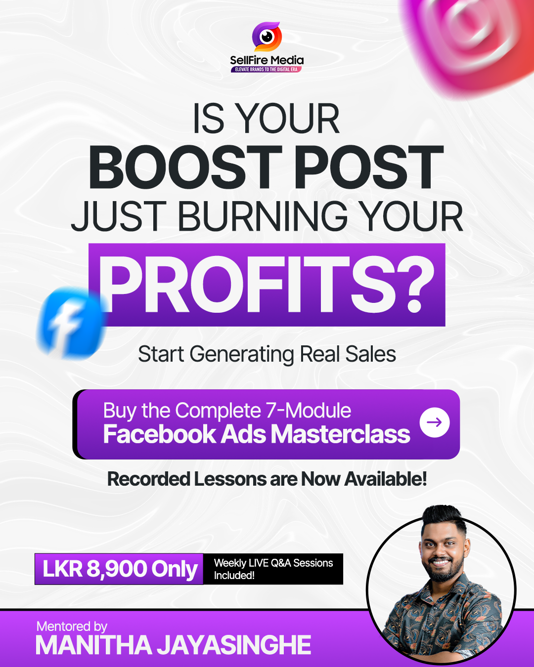 Manitha Jayasinghe Facebook ad