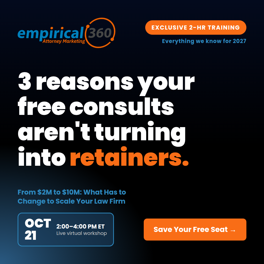 Empirical 360 Facebook ad: 3 Reasons Consults Don't Close