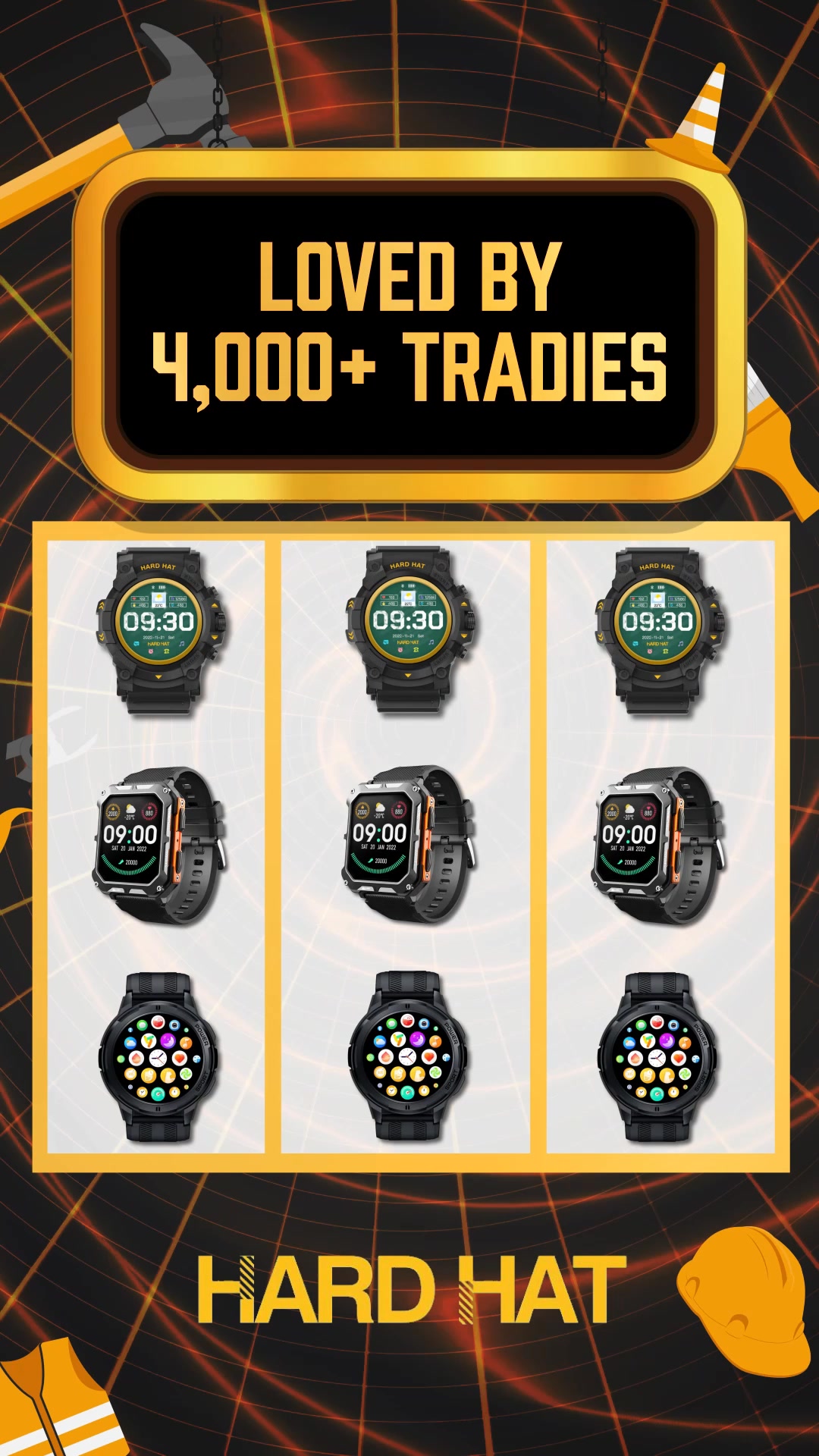 Hard Hat Watches Facebook ad: Up To 70% Off Black Friday Sale On Now!