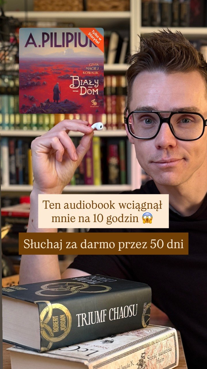 Piotr Mąka Facebook ad: 50 dni audiobooków za darmo!