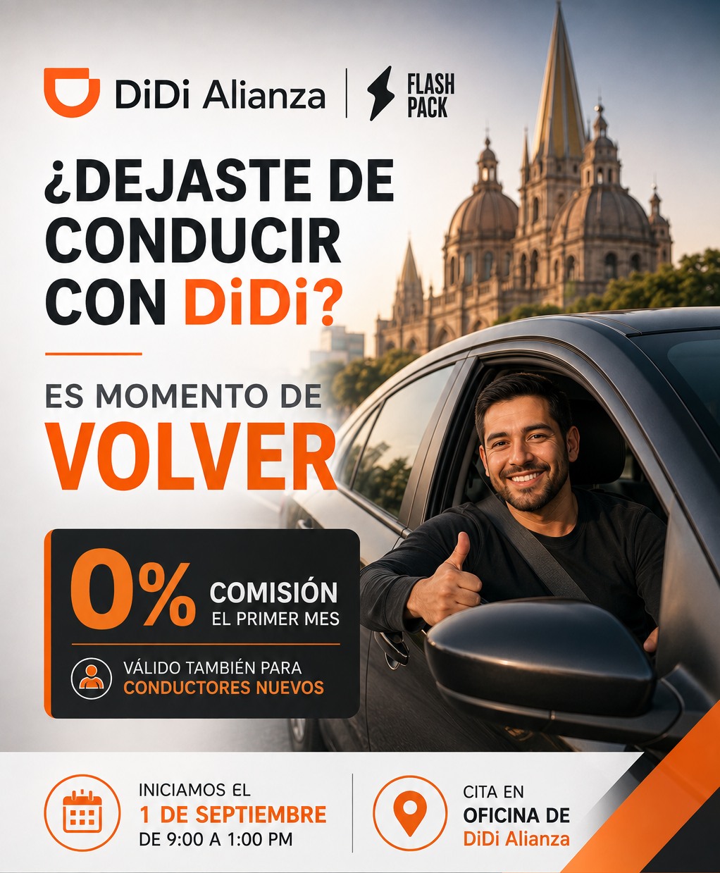 Flash Pack Facebook ad: ¿Dejaste de conducir con DiDi?