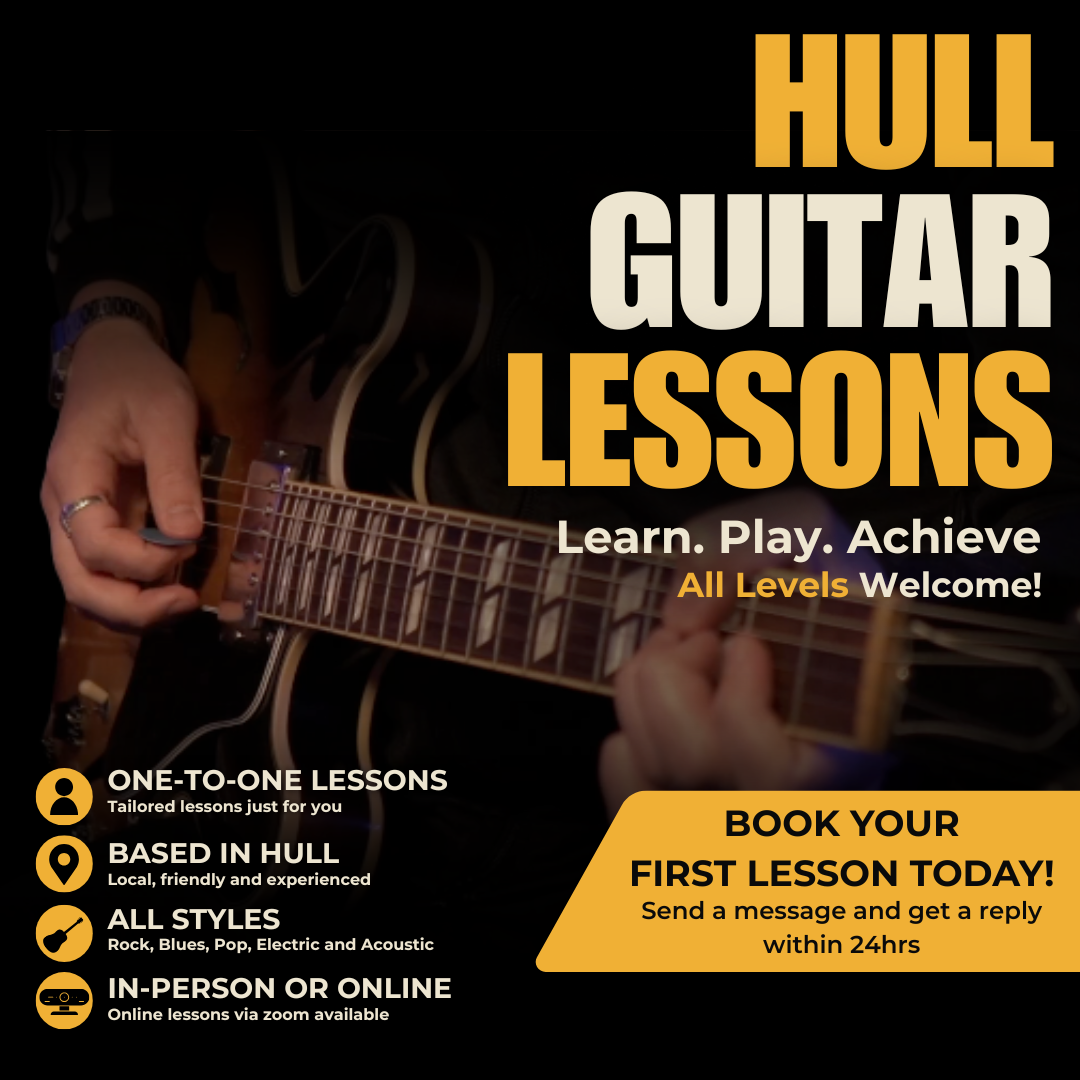 Hull Guitar Lessons Facebook ad: Always wanted to play the guitar?