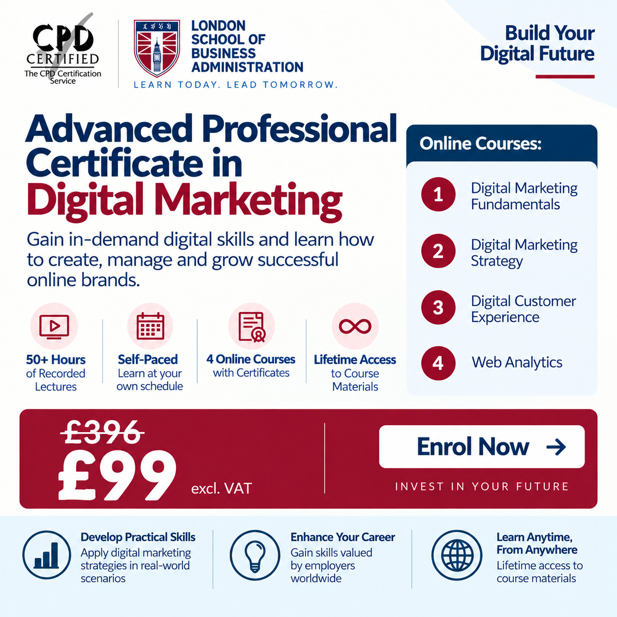 London School of Business Administration Facebook ad