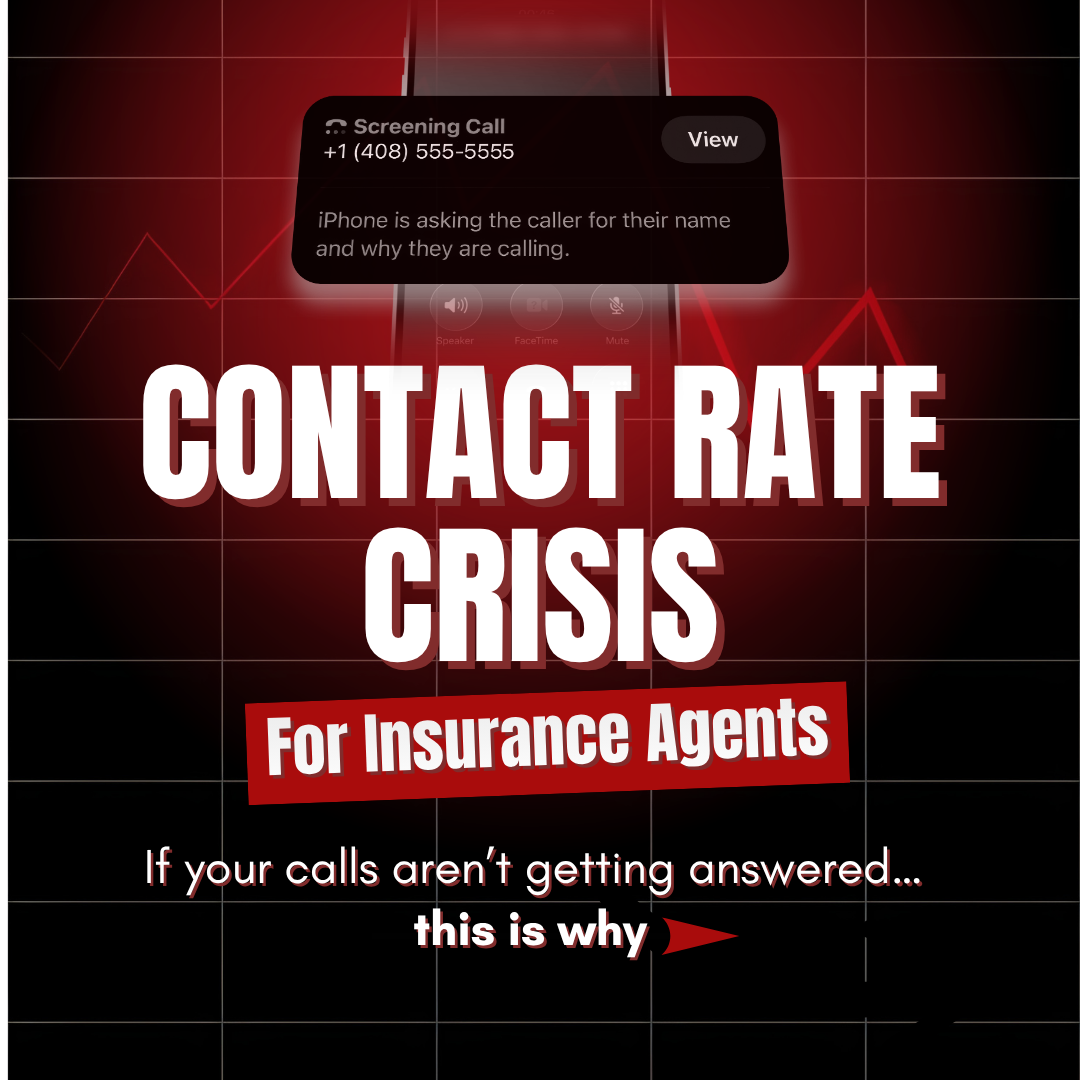 Agent CRM: AI-Powered Sales+Marketing Software Facebook ad: We're in a Contact Rate Crisis right now…