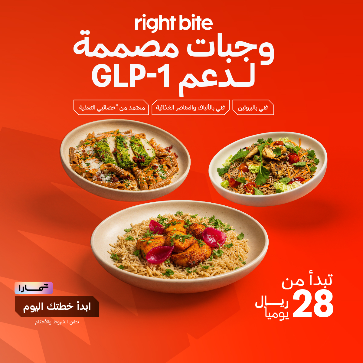 Right Bite KSA رايت بايت Facebook ad: مصممة لـ GLP-1