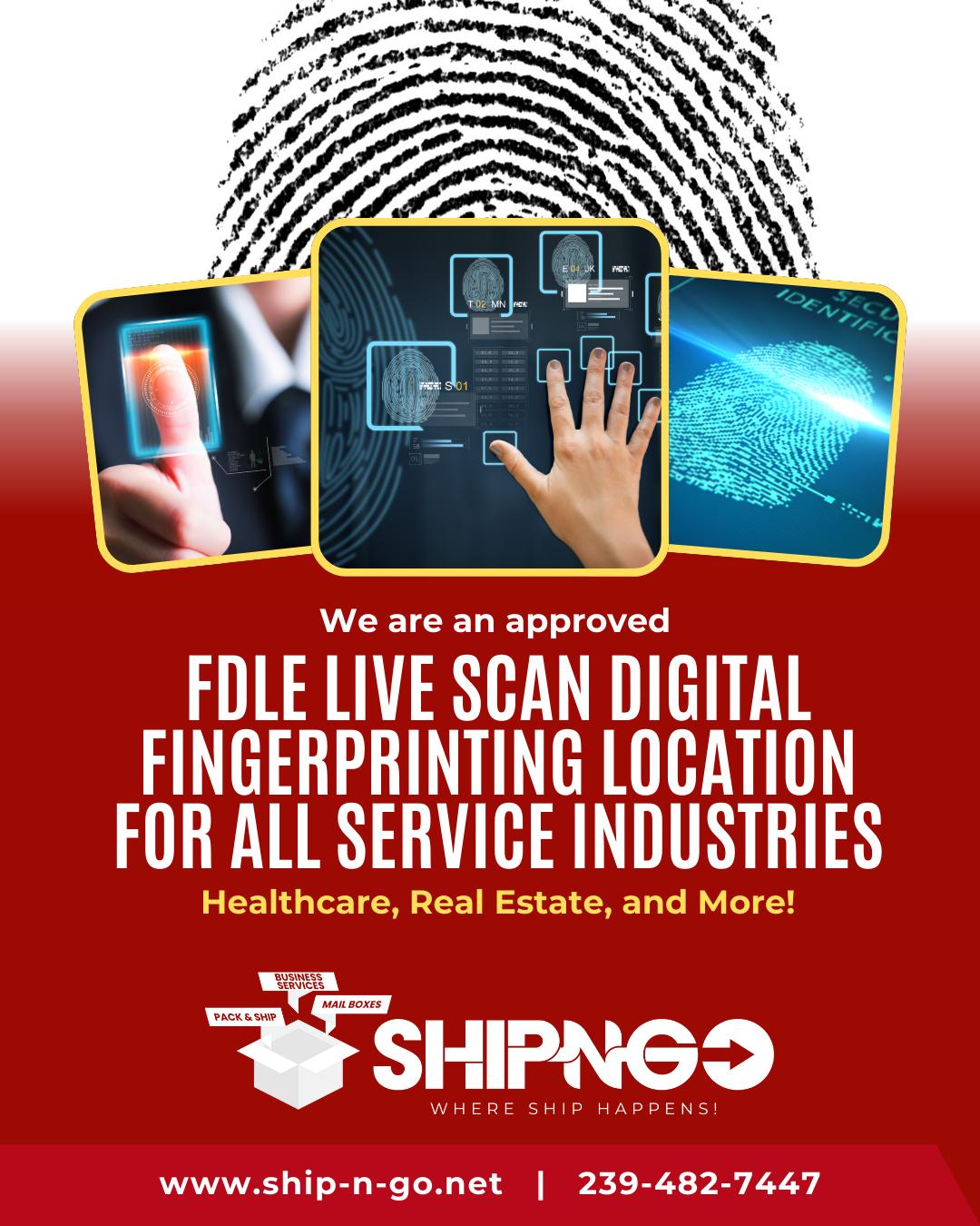 Ship-N-Go Facebook ad: Need reliable fingerprinting for a background check or…