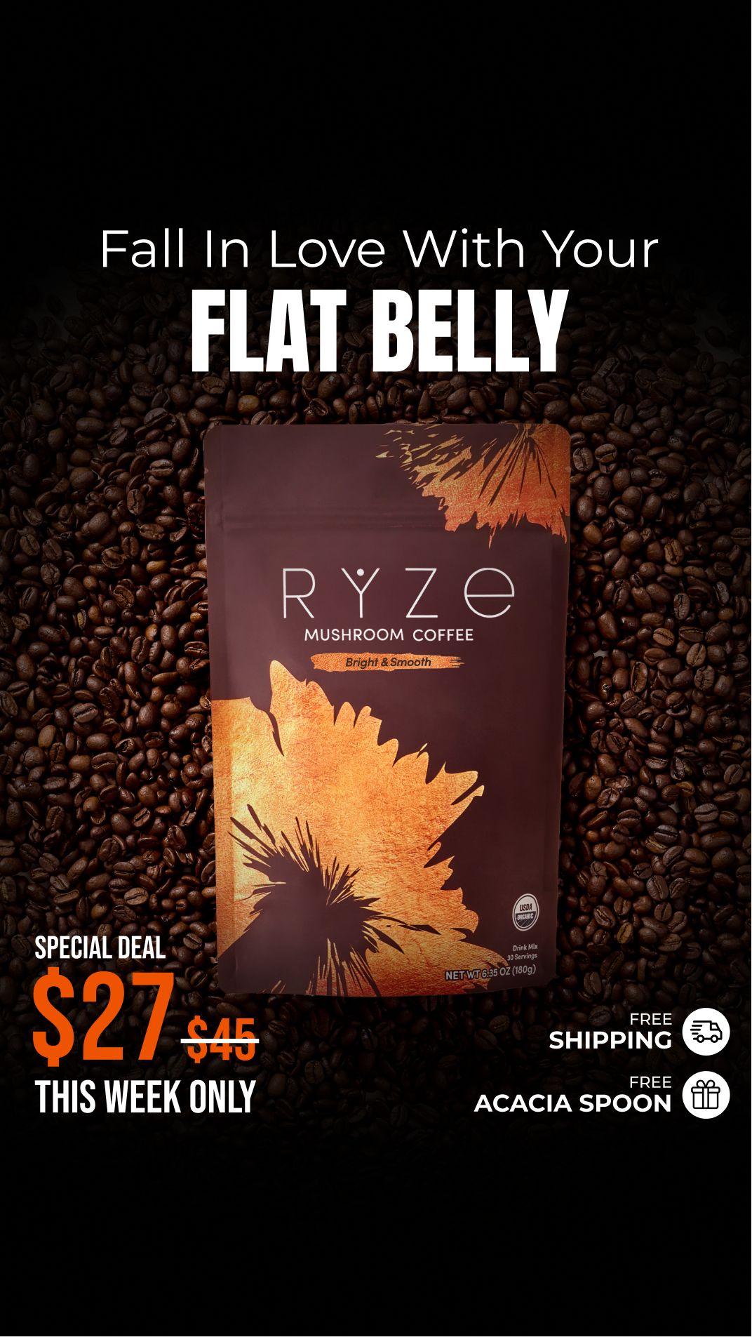 RYZE Superfoods Facebook ad