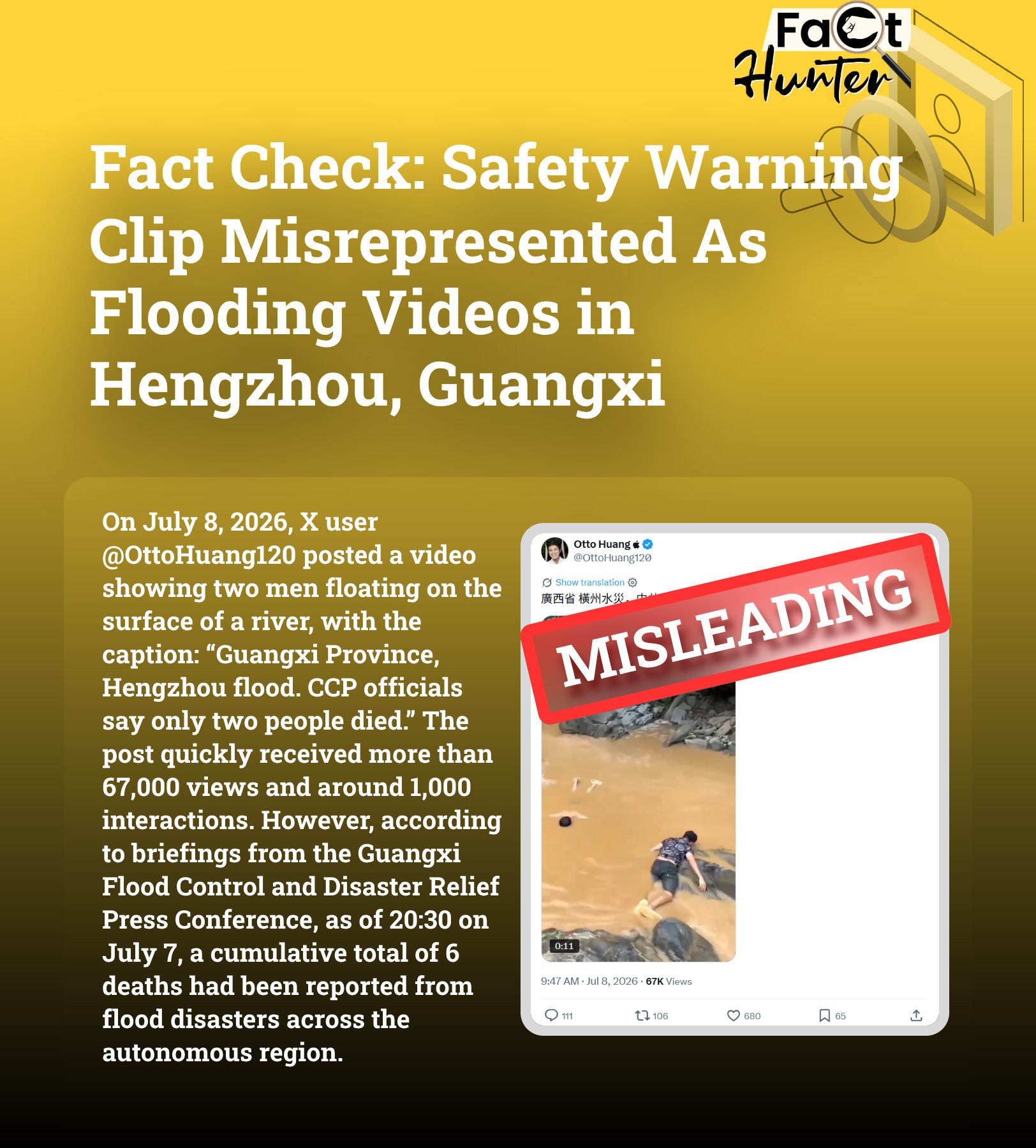 Fact Hunter Facebook ad