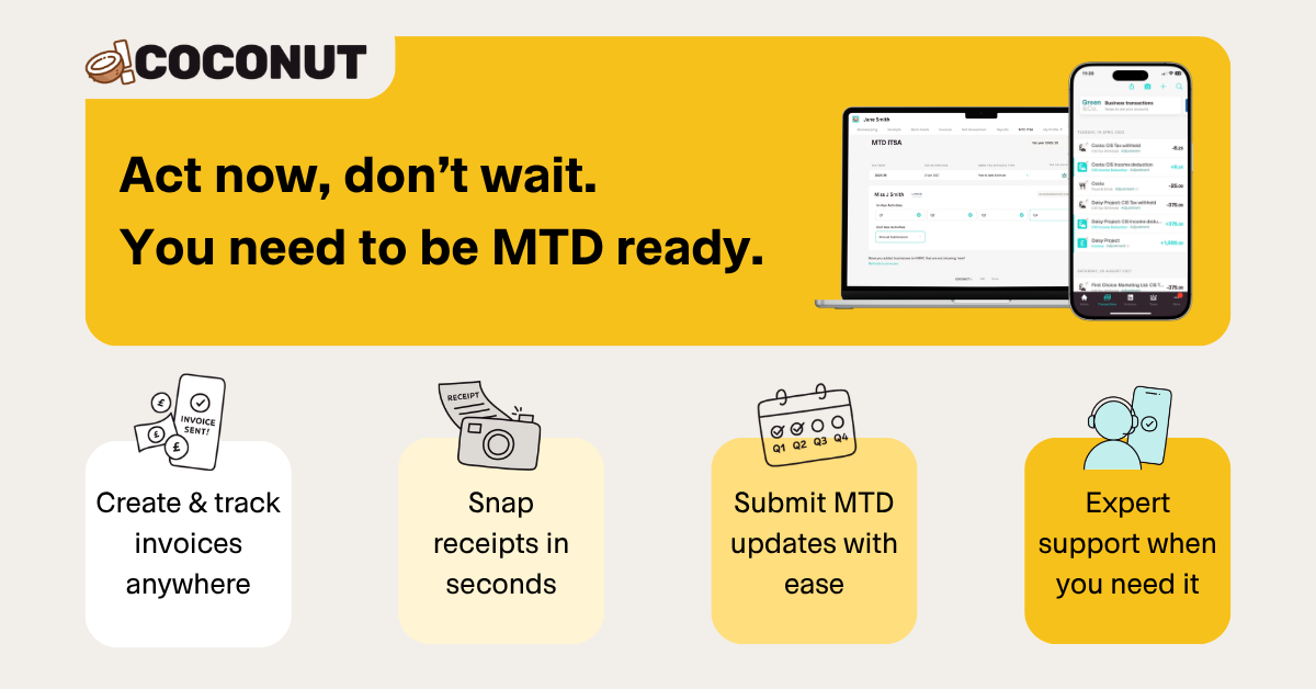 Coconut Facebook ad: Ensure you are MTD compliant