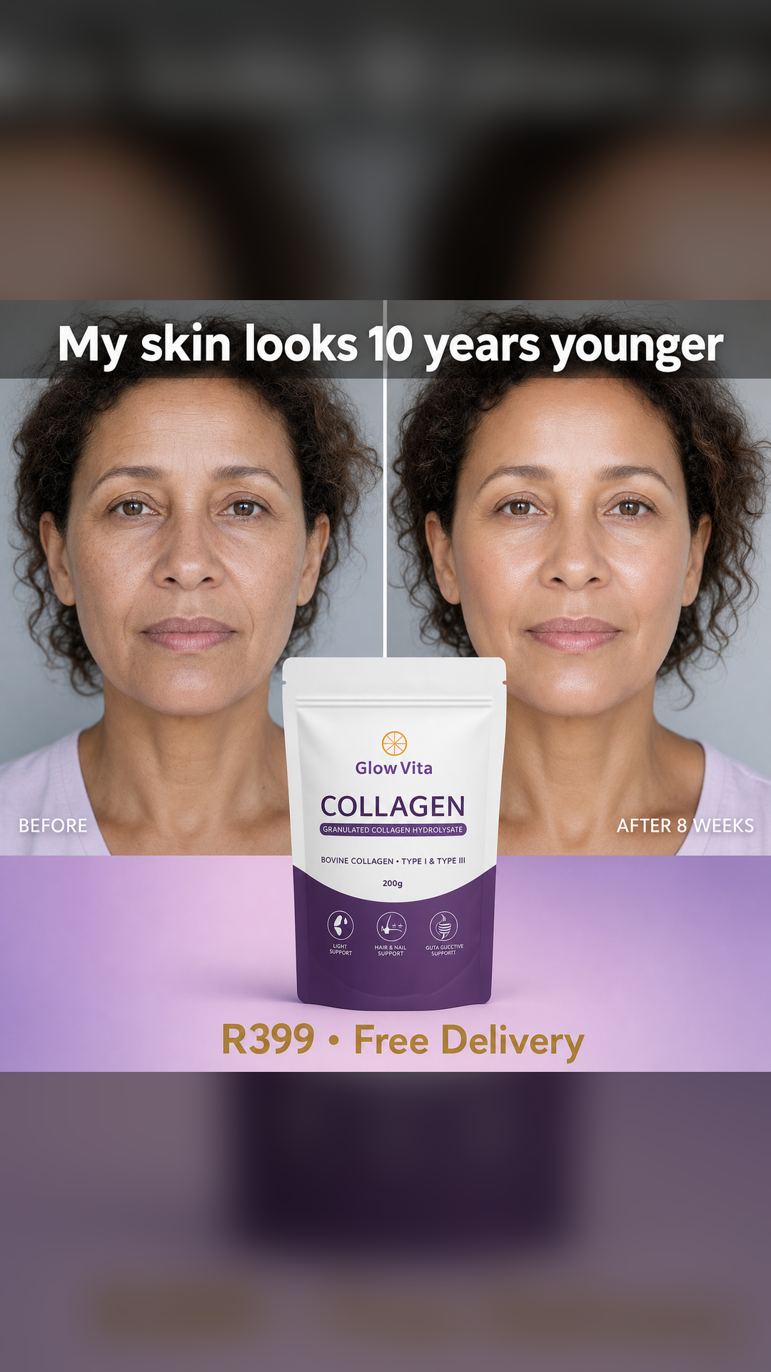 Aveda Labs Facebook ad: From Dull To Radiant In 30 days