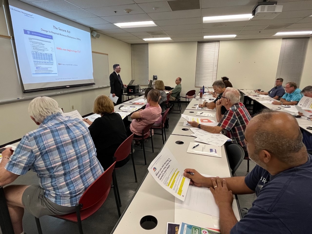Workshops for Retirement Facebook ad: Tax Retirement Seminar at the Sparks Library