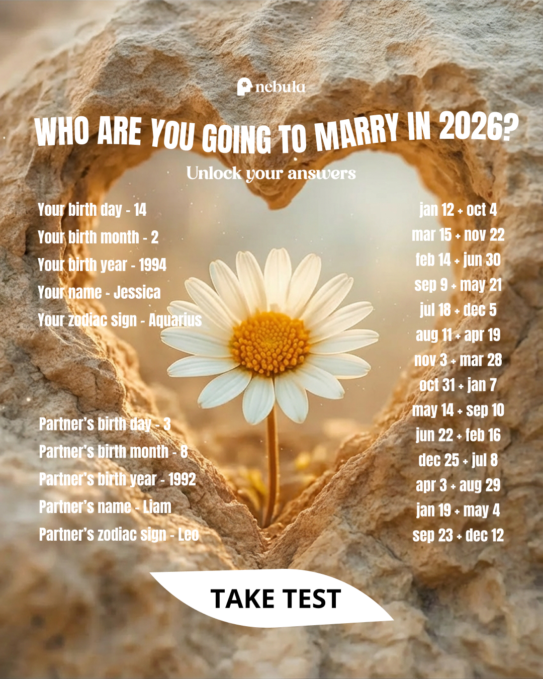 Nebula: Marriage Compatibility Facebook ad