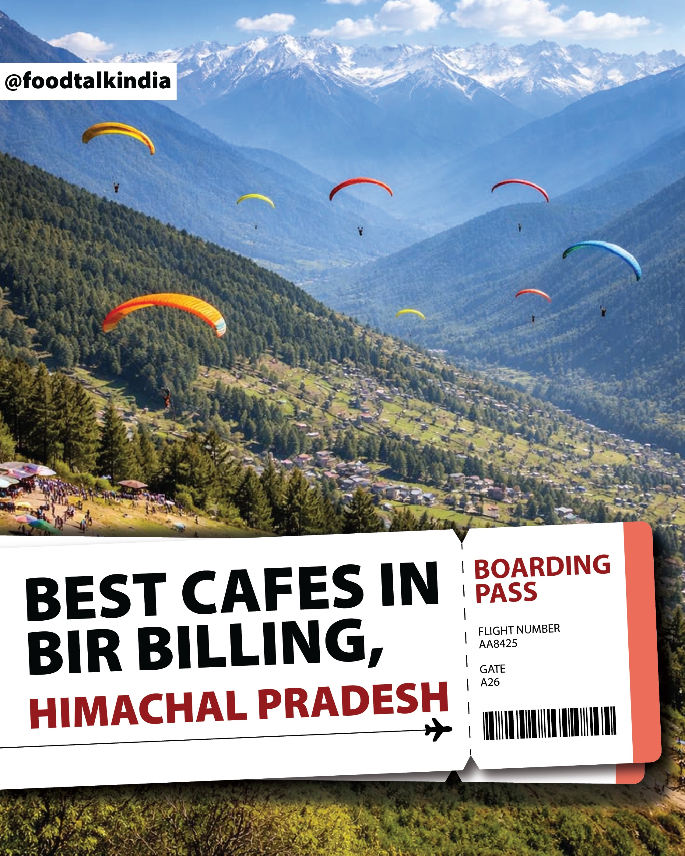 Food Talk India Facebook ad: You go for the paragliding.